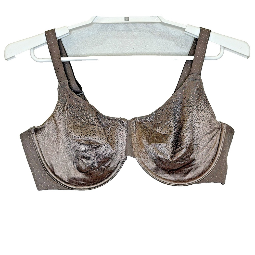 Wacoal Back Appeal Underwire Bra Size 38DD Brown Taupe Adjustable Straps